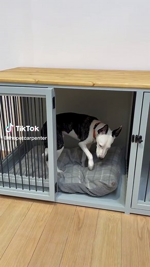 Luxury Wooden Dog Bed for American Bully and Doberman | The Pet Carpenter