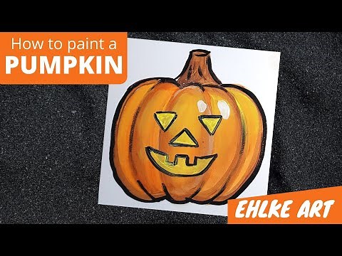 How to PAINT a PUMPKIN for KIDS