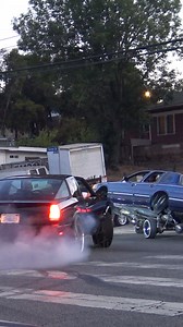 138K views · 3.8K reactions | LA Car Culture in one video; a Lincoln Town Car LOWRIDER cruising in 3 wheel motion, as a Chevy Monte Carlo SS burns rubber in the intersection! ️ | Skid Society | Facebook