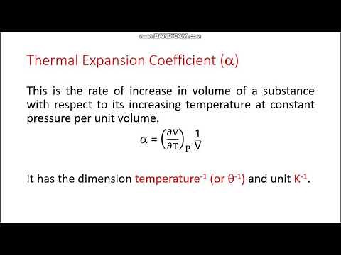 Thermodynamics: Lecture 4: Thermal Expansion Coefficient and Compressibility Coefficient