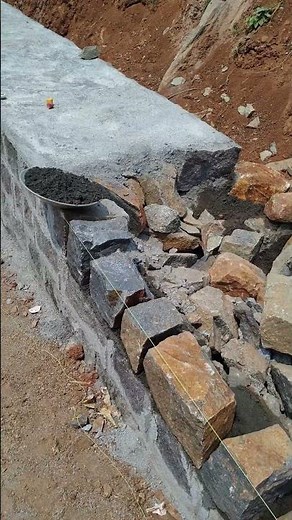 How to Build a Strong Size Stone Foundation | Step-by-Step Masonry Guide #shorts #SizeStone