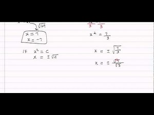 Solve Quadratic Equation Using the Square Root Property Example 1