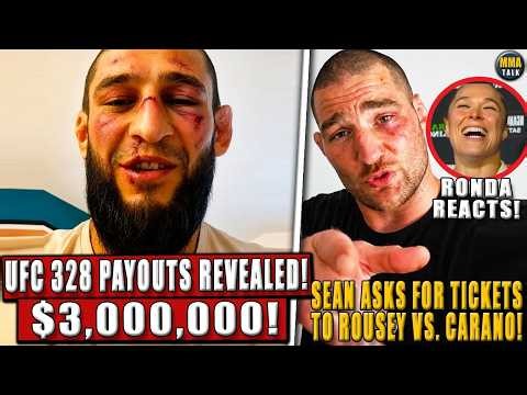 UFC 328 Payouts REVEALED! Strickland ASKS for TICKETS to Rousey vs. Carano! Ronda RESPONDS! MVP