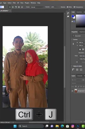 Cara cepat menghilangkan background photo pada Photoshop #belajarphotoshop #tutorialphotoshop