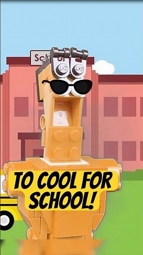 I don't Wanna Go To School (LEGO animated Meme) #shorts #legoshorts