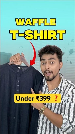 🔥Viral Waffle T-shirt under ₹400✅😱