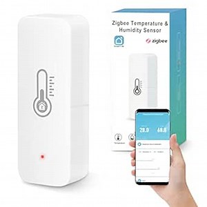 Hygrometer Thermometer, Requires COEMA HUB, Zigbee Connection, Indoor Outdoor Wireless Temperature Humidity Sensor Monitor with App Notification Alert, for Garden, Home, Office