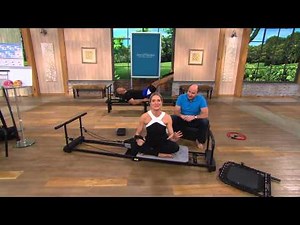 AeroPilates Reformer Plus 4 Cord w/DVDs Pull Up Bar and Rebounder with Dan Wheeler