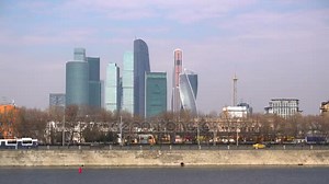 View Of Moscow City Business Center from the embankment.