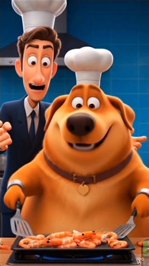 Can a DOG cook shrimp like a pro chef?! 😳🍤