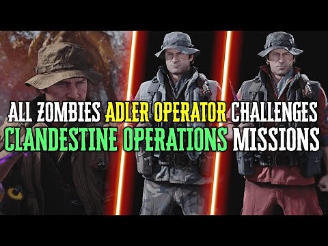ALL ADLER OPERATOR MISSIONS In ZOMBIES Clandestine Operations CHALLENGES Season 2 Black Ops Cold War