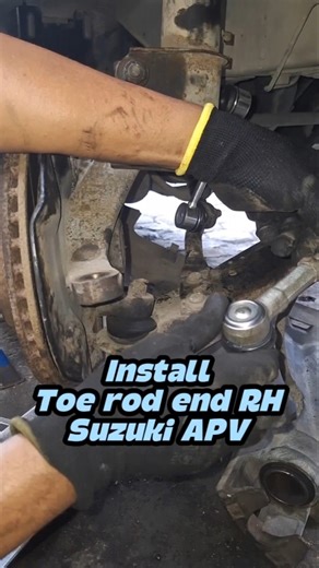 INSTALL TIE ROD END RH #suzukiapv #suzuki #tierodend #tierod #steeringsystem #automobile #mechanic