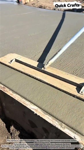 Concrete leveling using a bull float #shorts