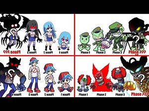 FNF Comparison Phases Battles - Friday Night Funkin' Best Animation Compilation!