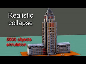 Pancake Collapse - 24 floors tower, 3D Model Simulation (BCB)