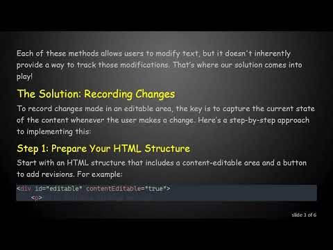 How to Record Changes When Activating document.body.contentEditable