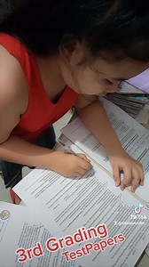 Checking 3rd Grading Test Papers | Alexa Jennifer Tabay