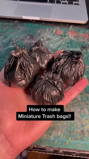 DIY Miniature Trash Bag Tutorial