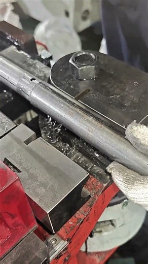 Shaping Metal: Grooving a Cylindrical Rod with a Lathe Parting Tool