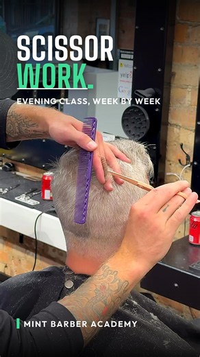 Perfecting the Scissor Work 💈✂️Week by Week at MINT Academy