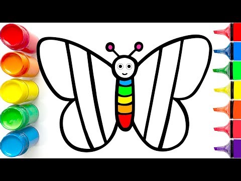 How to Draw a Rainbow Butterfly | Easy Step by Step Tutorial
