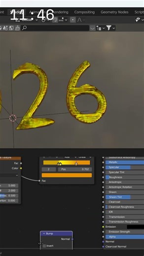 Cinematic 3D Text in Blender in 30 Seconds 🤯🔥 #tutorial #2026 #viral #3danimation #3dmodeling #art