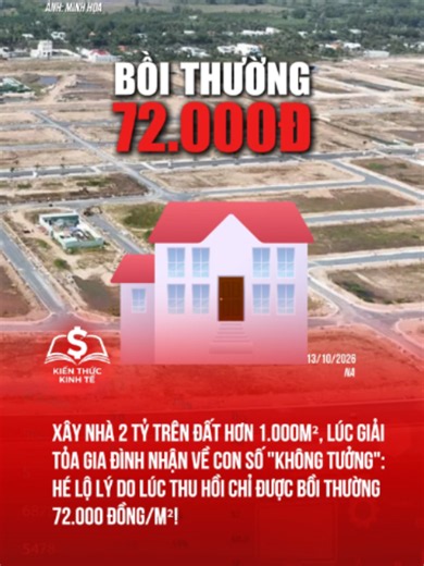 Xây nhà 2 tỷ trên đất hơn 1.000m², lúc giải tỏa gia đình nhận về con số