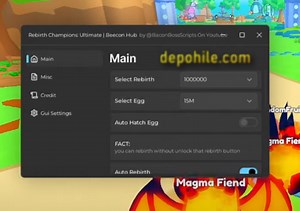 Roblox Rebirth Champions Ultimate Script Farm, Kesme Hilesi İndir