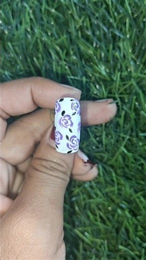 Easy Nail Art for Beginners 💜 | Purple Floral Design Step by Step