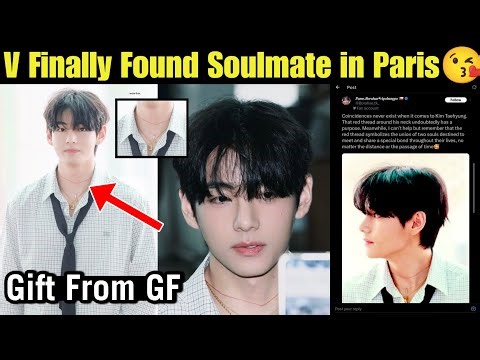 Proof Confirmed 💜 BTS V Finally Confirmed Dating GF in Paris 😘 Taehyung Red String from Gift 🎁 #bts