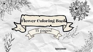 15 Flower-themed Adult Coloring Pages - Stress Relief Digital Download - Printable Coloring Book for Relaxation and Creativity - Etsy Canada