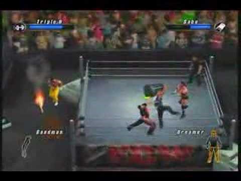 Smackdown vs Raw 08 Hall of Fame mode: Extreme Rules
