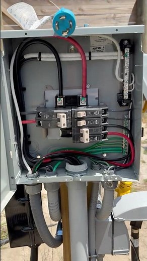 100 amp sub panel with 50 amp rv outlet install ⚡️