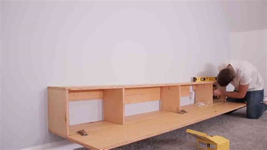 I built a floating TV console… my wife thought it would fall