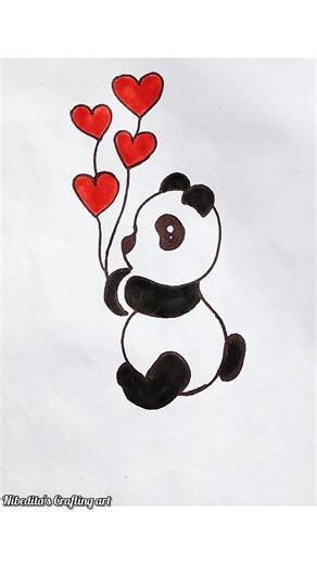 How to draw a Panda 🐼 easily step by step / Beautiful panda drawing tutorial for beginners #drawing