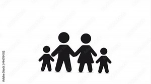 Family icon design, Video Animation Stock Video