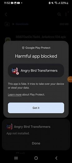 angry birds transformer virus found