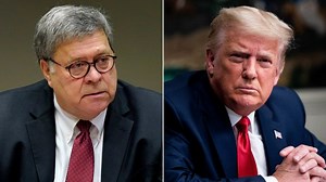 Trump dodges reporter's question on confidence in Barr