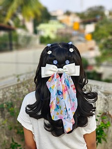 Easy Waterfall hairstyle with our Scarf bow and viral buckle clips for girls 💓🧿 To order French bow clip and more collections follow @bow_gardens Buckle clips from @kjewelsss #quickhairstyle #hairstyles #bow_gardens #bowclip #cutehair #supportlocal #smallbusinessowners #quickhairstyle #kidshair #explorepage #exploremore #easyhairstylesforgirls | bow_gardens