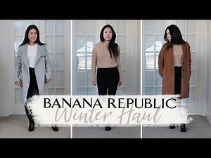 Banana Republic Winter 2020 Haul / Coats + Sweaters / 5'0" Petite Fashion