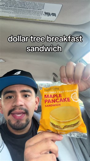 dollar tree pancake breakfast sandwich is fire #fyp #foryou | Breakfast Sandwich