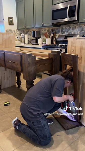 Kitchen Island update!! Can’t wait for the next step to make it all come together!!! @stonecoatcountertops