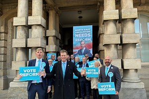 Reform UK's deputy leader Richard Tice attends formal launch of party's local elections campaign in North East Lincolnshire