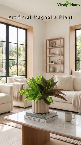 Artificial Magnolia Plant – Elegant Home Decor Idea