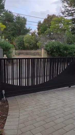 Modern Sliding Gate Installation with LiftMaster CSL24UL | Atherton CA
