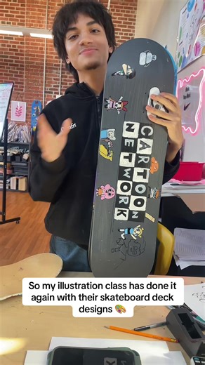 Creative Skateboard Deck Designs by Art Students