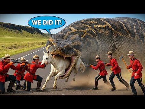Brave Team Fights Giant Python to Free Trapped Horse – Emotional Wildlife Rescue!