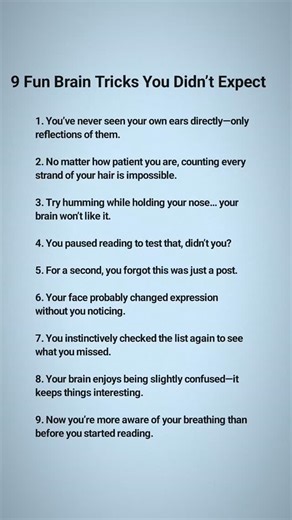 Psychology thoughts on Instagram: "9 Fun Brain Tricks You Didn’t Expect"