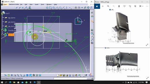 Design of F404 Turbine Blade in Catia Part 1