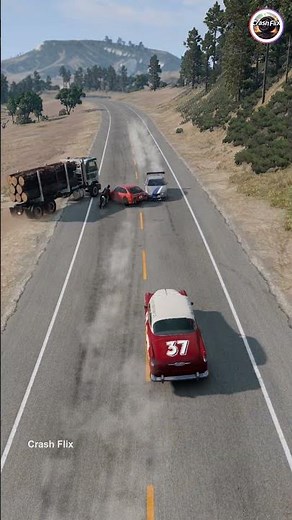 Realistic Highway Car Crashes🚗💥 #realisticcarcrashes #carcrashes #beamngdrive